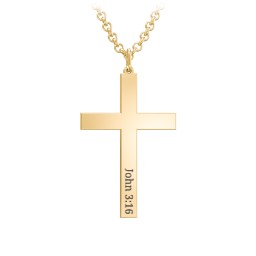 Men's Classic Engravable Cross Necklace