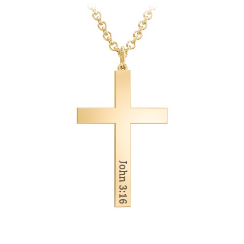 Men's Classic Engravable Cross Necklace