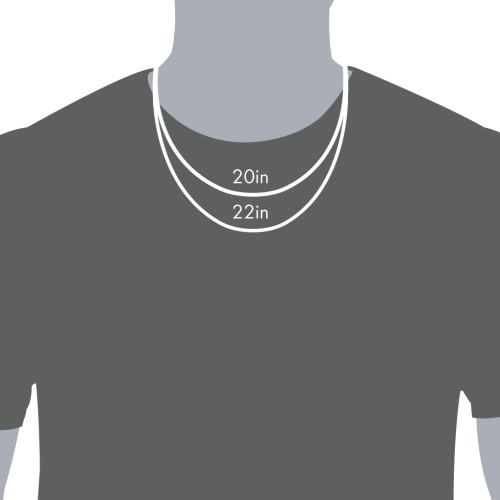 Men’s Engravable Vertical 3D Bar Necklace – Stainless Steel