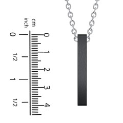 Men’s Engravable Vertical 3D Bar Necklace
