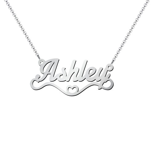 Stylized Name Necklace – Sterling Silver