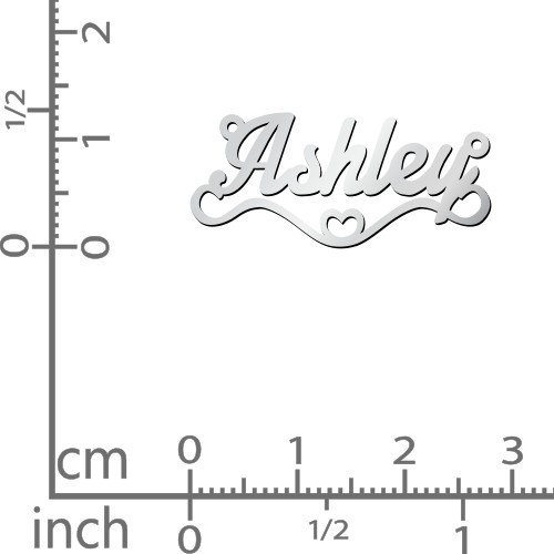 Stylized Name Necklace – Sterling Silver