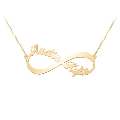 Infinite Love Name Necklace – 10K Yellow Gold