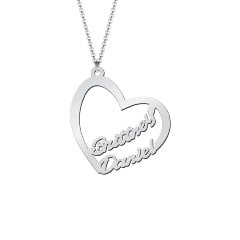 Written With Love Heart Name Necklace