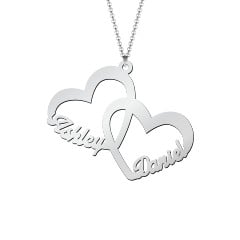 Interlocked In Love Heart Name Necklace