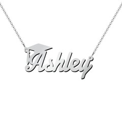 Graduation Name Necklace – Sterling Silver