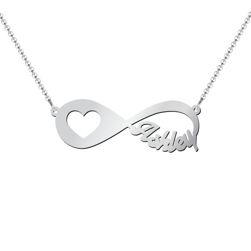 In My Heart Infinity Name Necklace – Sterling Silver