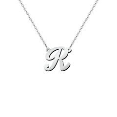 Initial Letter Necklace – Sterling Silver