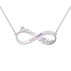 Infinity Name Necklace with Accents