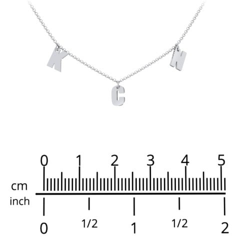 Initial Necklace with 1 Letter - Modern