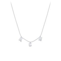 Initial Necklace with 3 Letters - Modern