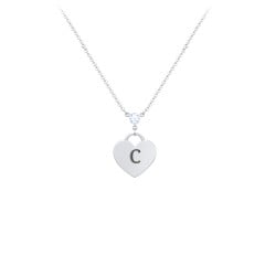 Engravable Heart Necklace with Birthstone