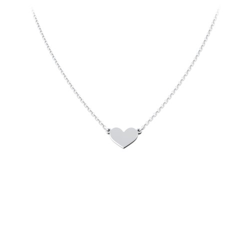 Engravable Heart Charm Necklace