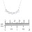 Engravable Initial 5 Heart Necklace – Sterling Silver