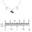 Initials Necklace with Double Heart Gemstones – 10K Rose Gold with Ruby and Blue Sapphire