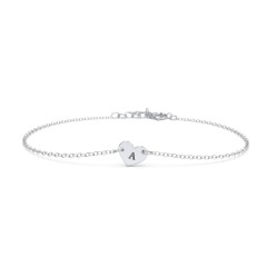 Engravable Heart Bracelet – 10K Yellow Gold