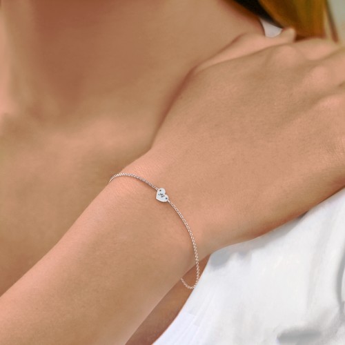 Engravable Heart Bracelet – 10K Yellow Gold