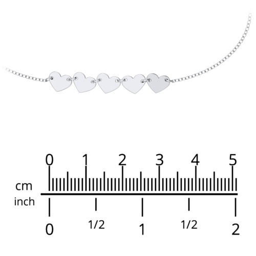 Engravable 5 Hearts Bracelet – 10K Rose Gold