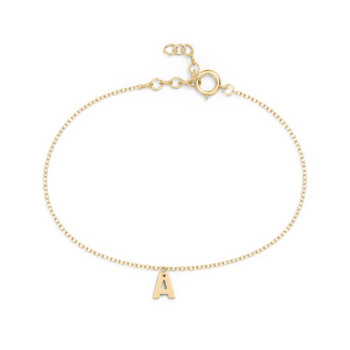 Initial Bracelet with 1 Letter - Modern – 10K Yellow Gold