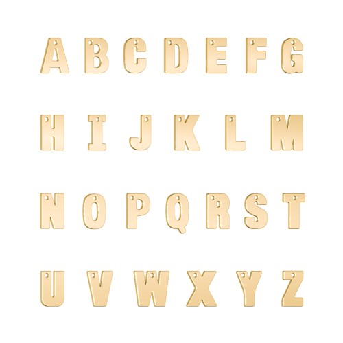 Initial Bracelet with 1 Letter - Modern – 10K Yellow Gold