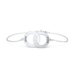 Engravable Interlocking Circles Bracelet