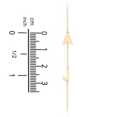 Personalized Initial Station Necklace with 2 Letters