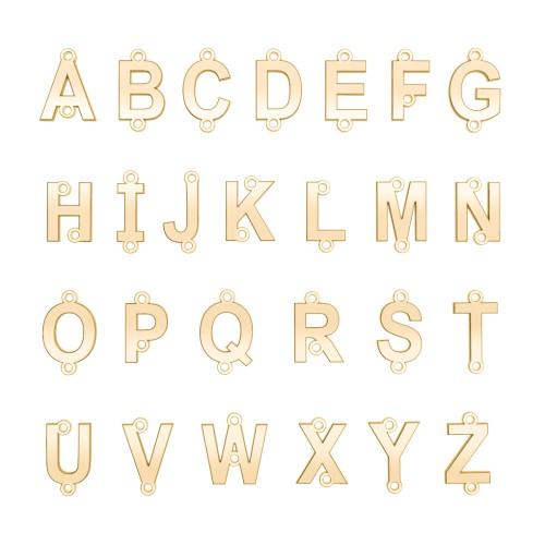 Personalized Initial Station Necklace with 2 Letters – 10K Yellow Gold