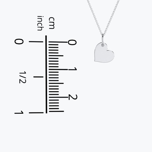 Initial 4 Heart Disc Necklace – Sterling Silver