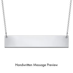 Personalized Handwriting Bar Pendant
