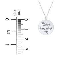 Personalized Handwriting Disc Necklace