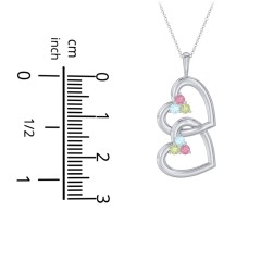 Unity Interlocking Hearts Birthstone Pendant