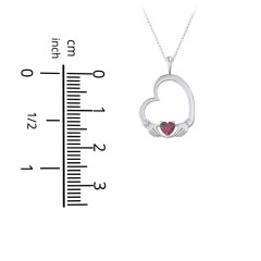 Tilted Heart Claddagh Pendant