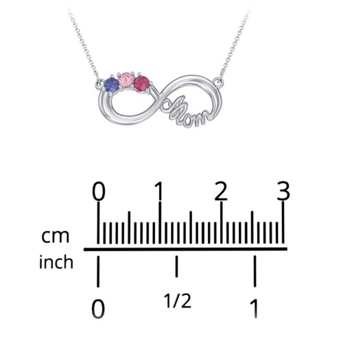 Mom's Infinity Pendant – 10K Yellow Gold with Blue Sapphire, Blue Topaz, and Aquamarine