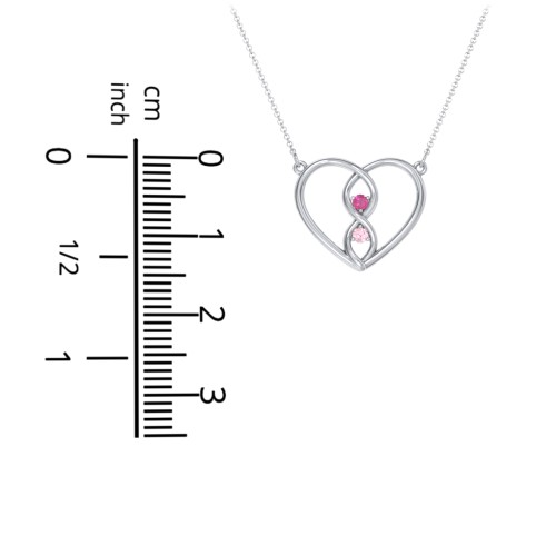 Entwined Infinity Heart Necklace – 10K Yellow Gold with Cubic Zirconia
