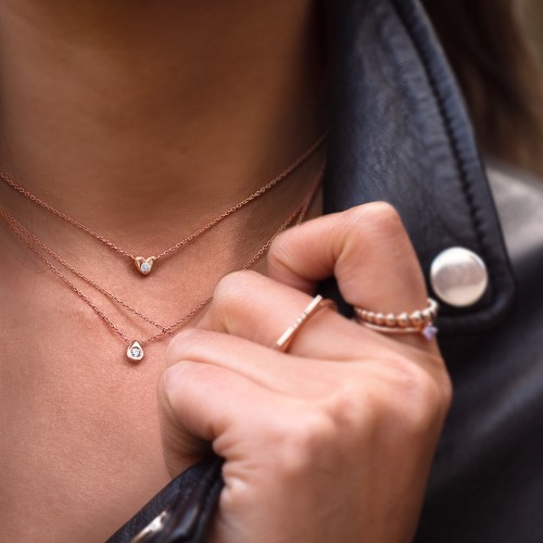Puffed Heart Pendant with Gemstone – 10K Yellow Gold with Cubic Zirconia
