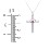 Cross and Heart Pendant with Birthstone – Sterling Silver with Ruby