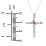 Twisted Cross Pendant with Birthstone – Sterling Silver with Blue Sapphire