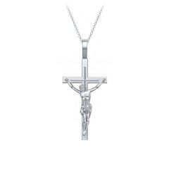 Women's Crucifix Necklace – 18K Gold Plated Silver