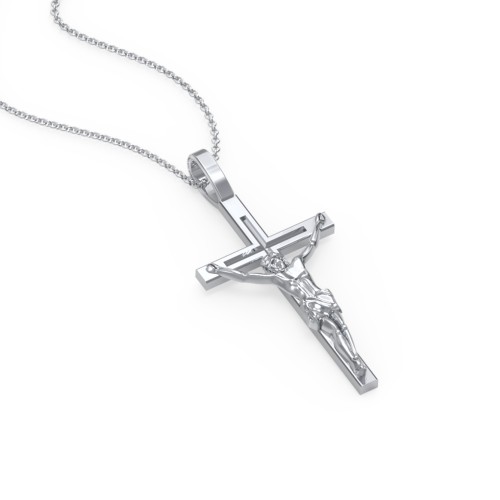 Women's Crucifix Necklace – Sterling Silver