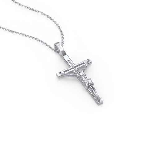 Small Crucifix Necklace – Sterling Silver