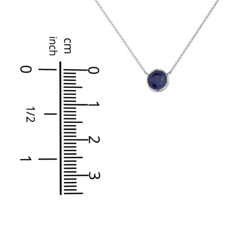 Bezel Set 5mm Gemstone Pendant – 10K Yellow Gold with Amethyst