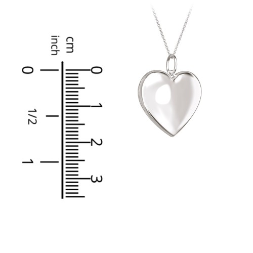 Engravable Heart Photo Locket Necklace – Sterling Silver