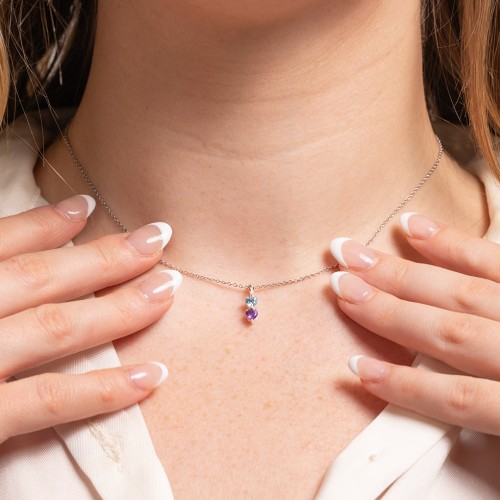 Engravable Generations Stacking Hearts Pendant - 2