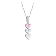 Engravable Generations Stacking Hearts Pendant - 3