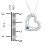 Floating Puffy Heart Pendant with 2 Birthstones – 18K Gold Plated Silver with Emerald and Blue Sapphire