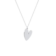 Tilted Heart with Side Engraving – 10K Yellow Gold